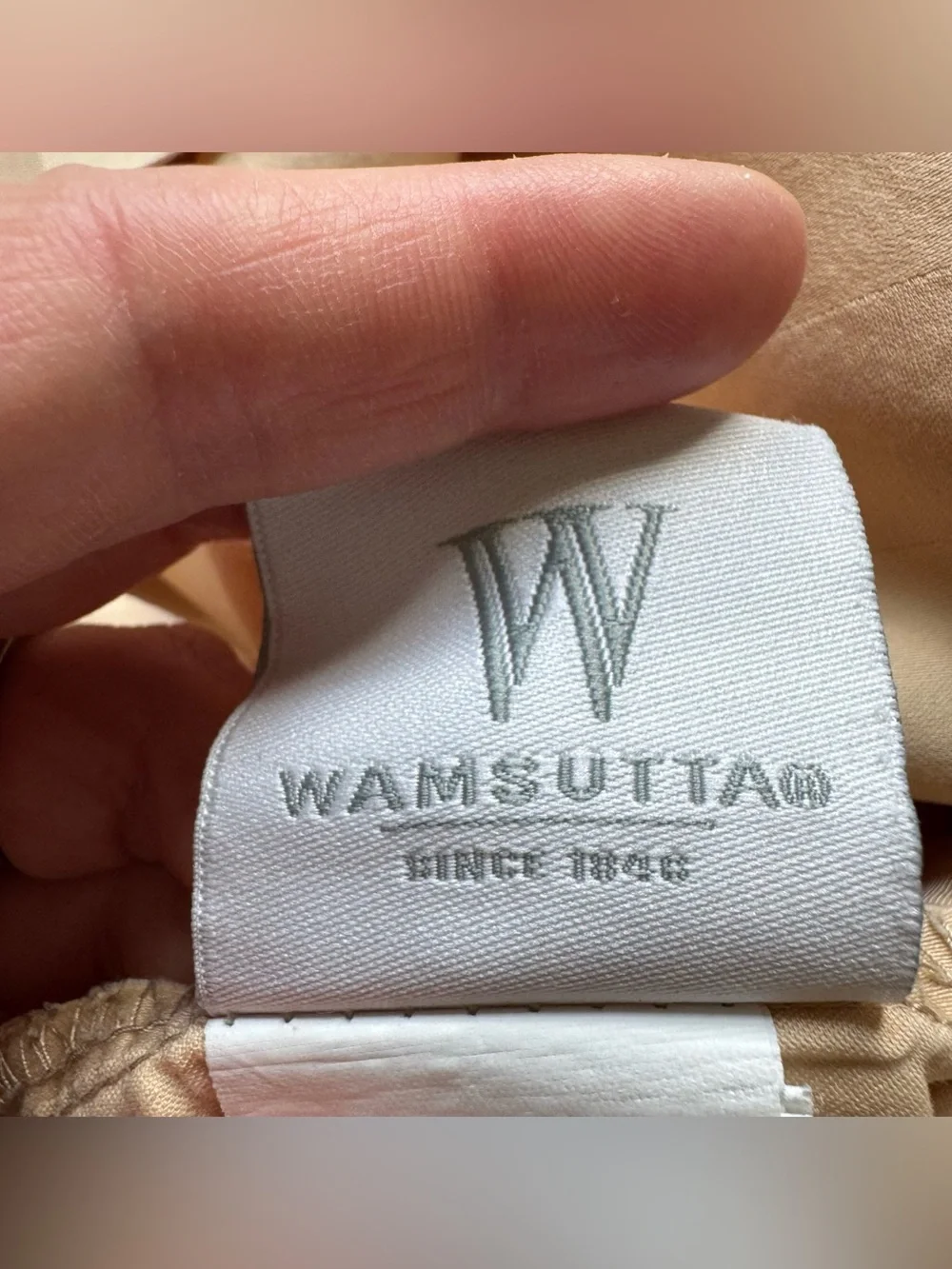 Wamsutta 2 Standard / Queen Pillowcases 100% Pima Cotton India Damask Stripe